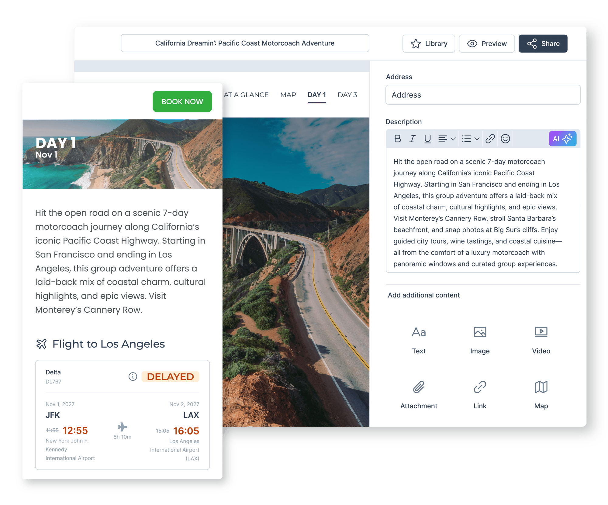 itinerary-Motorcoach itinerary-Motorcoach