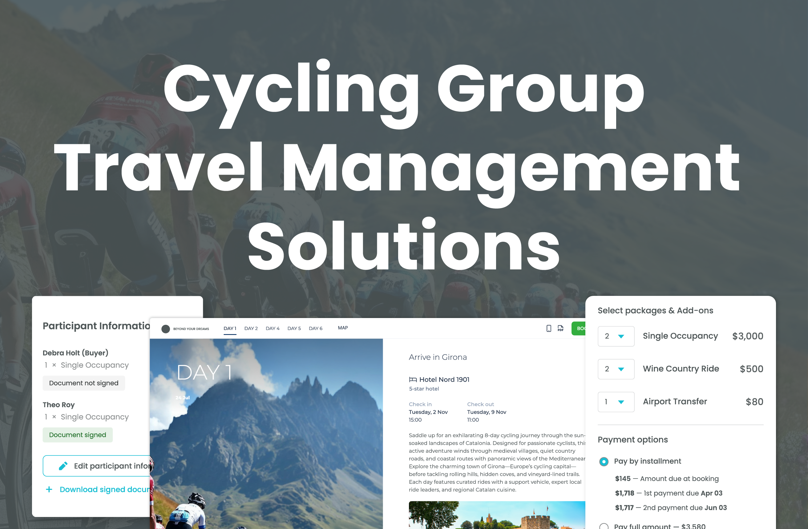 Multi-Day Cycling Trip Management Software for Group Travel Companies
